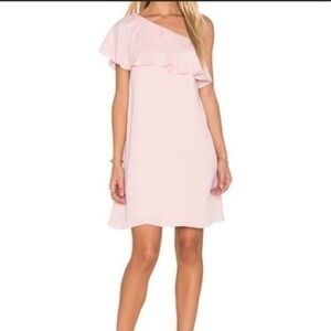 Amanda Uprichard Zoe Pink One-Shoulder Dress